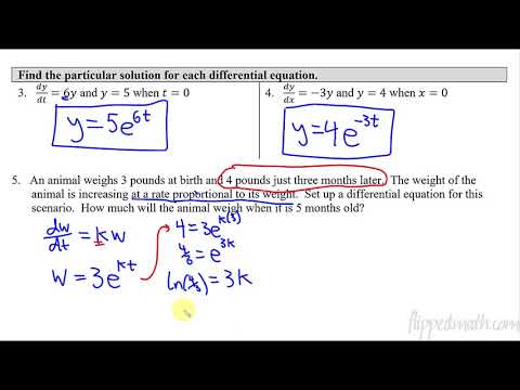 Calculus AB/BC –  7.8 Exponential Models with Differential Equations
