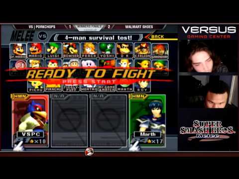 11/29/15 - Versus Melee Weekly - Winners Final - VS| Porkchops (Falco, Fox) vs Walmart Shoes (Marth)