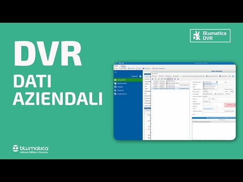 Blumatica DVR: DATI AZIENDALI