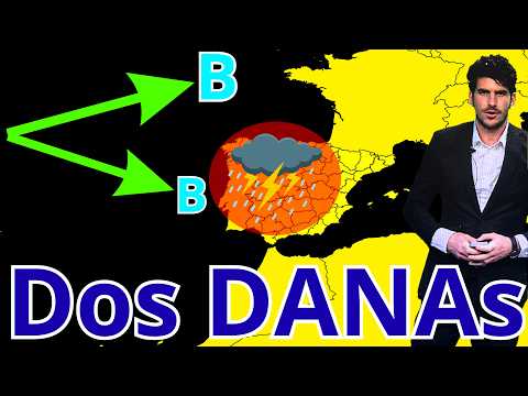 Dos DANAs incrementan las Lluvias con Tormentas en la Península Ibérica. Posible Borrasca 🅱️