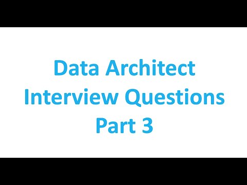 Data Architect Interview questions - part 3