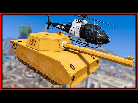 GTA 5 RP - Flying Tank Destroys Cops