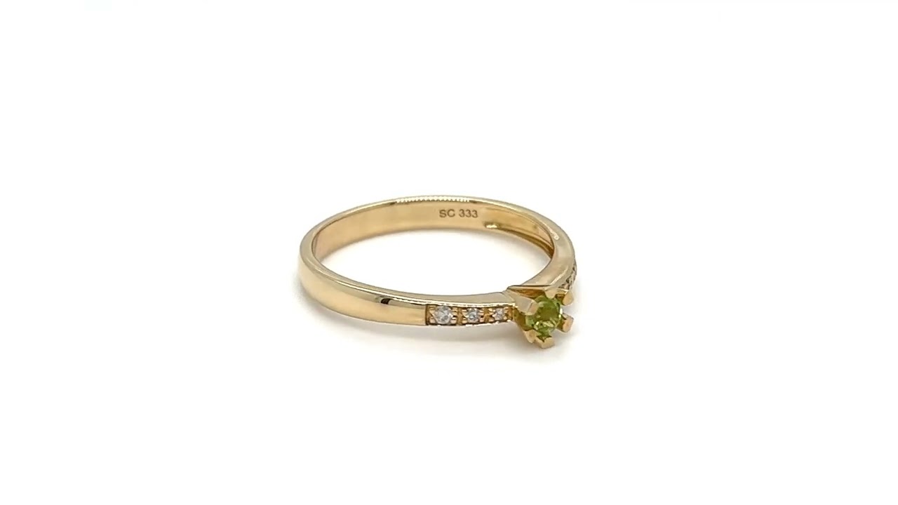 Vida Darling ring 0,10 peridot+0,04H-W/P1 8 kt