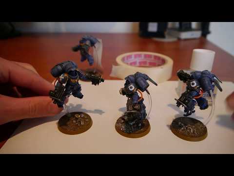 How to stick a Warhammer 40k Space Marine Inceptor onto the stand