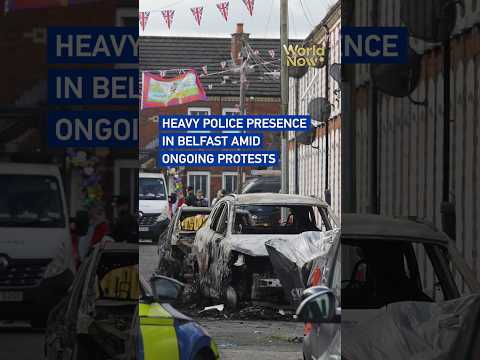 Heavy police presence in Belfast amid ongoing protests over stabbing #worldnow