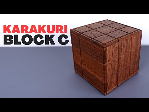 Karakuri Small Block C - Japanese Puzzle Box - Solution
