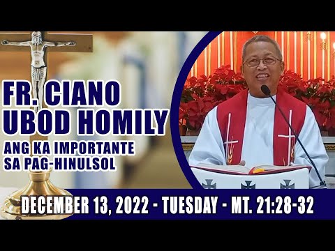 December 13, 2022 - Ang ka importante sa pag-hinulsol. Fr Ciano Ubod Homily - Mt. 21:28-32
