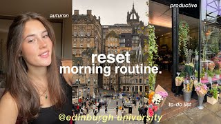 productive morning routine at edinburgh university ☕️