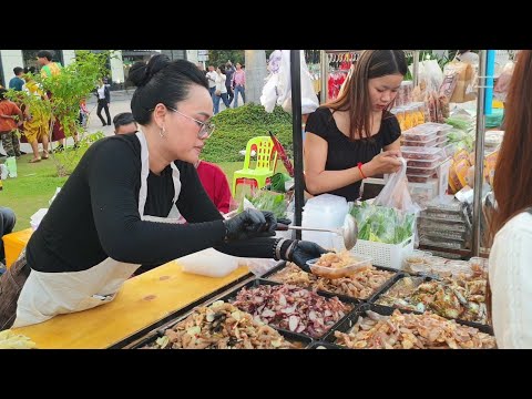 Great! Unbelievable Cambodian Market Tour, Evening Phnom Penh Walk Street Chaktomuk