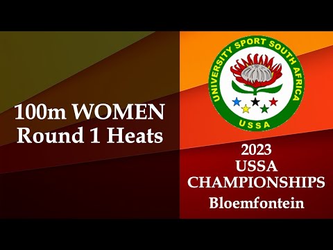 100m Women Round 1 Heats 1 to 5 - 2023 USSA Championships, Bloemfontein