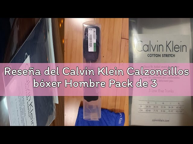 Vídeo relacionado con Calvin Klein Calzoncillos bóxer Hombre Pack de 3 Low Rise Trunks Ropa Interior, Multicolor (Black/Blueshadow/Cobaltwater DTM WB), M