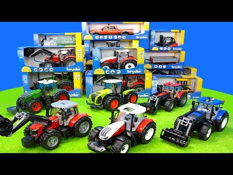 Tractor Toys Unboxing for Kids: Bruder Animals Farm Playset | Ride on Toy Vehicles