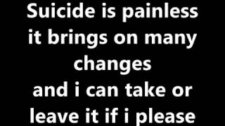 Johnny Mandel Suicide is painless with lyrics