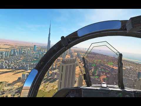 DCS 2.5 Low-Level Fun Flight over Dubai (with Progressive Psytrance)