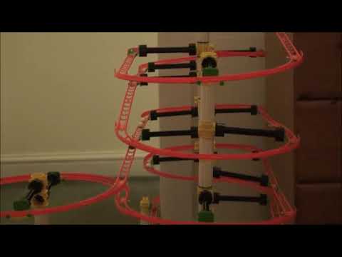 Quercetti migoga and skyrail marble run down the stairs 1 (46 marbles)