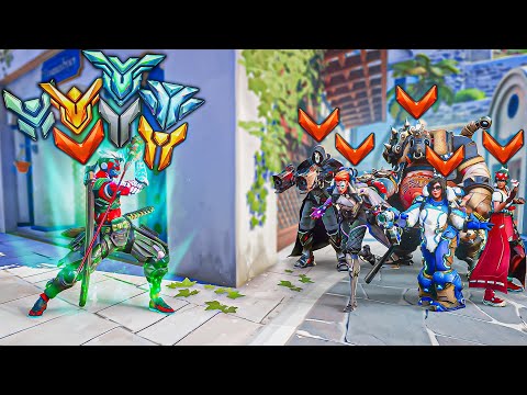 1 of EVERY RANK vs 5 BRONZES in Overwatch 2