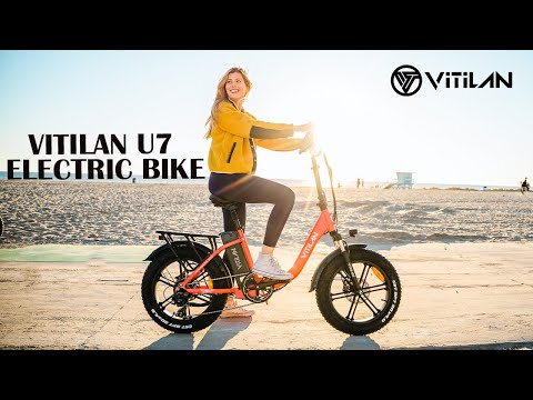 Elektrinis dviratis Vitilan U7, 20", 750W, 20Ah, raudonas video