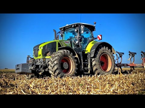 ✰ NOWY NABYTEK ✰ Claas Axion 930✔ czyli Orka po Kukurydzy ! Dźwięk 🔉
