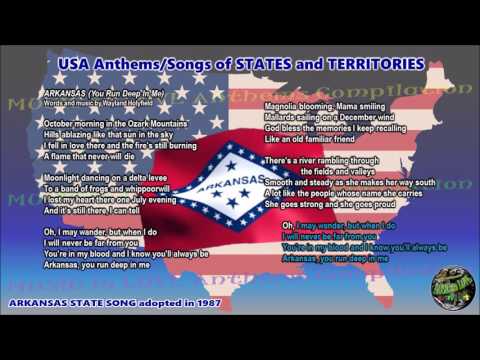 Arkansas State Song ARKANSAS YOU RUN DEEP IN ME with music, vocal and lyrics