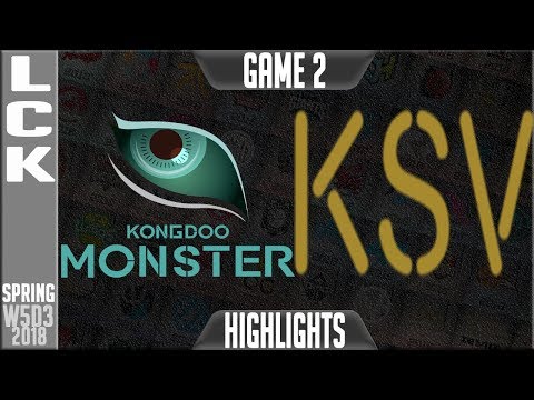 KDM vs KSV Highlights Game 2 | LCK Week 5 Spring 2018 W5D3 | Kongdoo Monster vs KSV