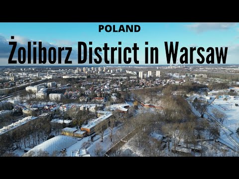 Żoliborz District in Warsaw - 4K drone video