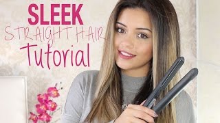 Tutorial | Sleek Straight Hair Tutorial + Mini Haircare Routine | Kaushal Beauty