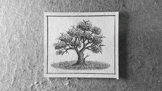 Peepal Tree Miniature Sketch | Realistic Drawing | Easy Tutorial for Beginners | Step by Step