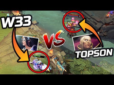 Liquid.w33 Mirana vs OG.Topson Signature Invoker - EPIC Mid Battle Dota 2