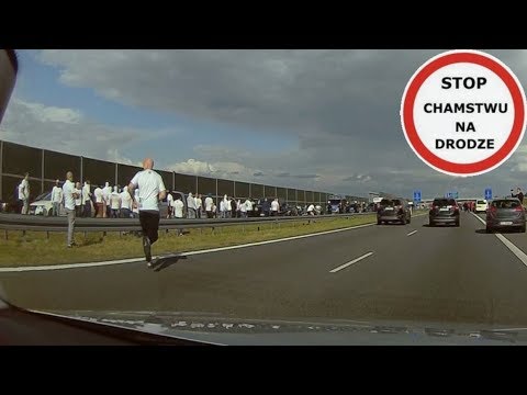 Ustawka kibiców Legii i Widzewa na autostradzie A2
