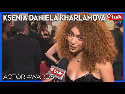 Ksenia Daniela Kharlamova reacts to Connor Storrie hosting SNL | Actor Awards Red Carpet Interview