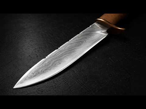 Crafting a Damascus Knife from Steel Bearing Balls!