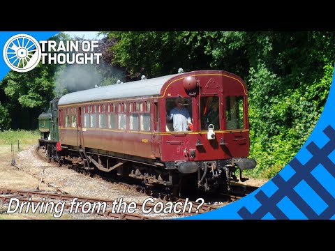 Driving a steam engine while standing in a carriage - GWR Autocoach