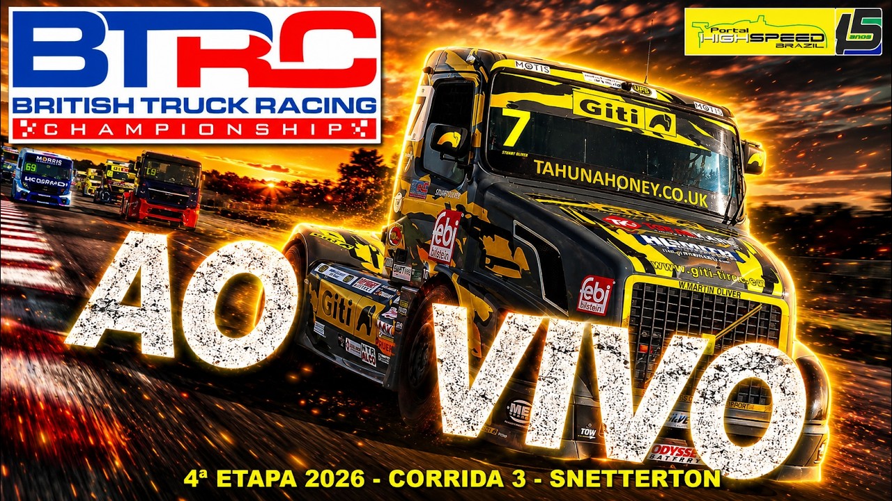 🔴 BRITISH TRUCK RACING CHAMPIONSHIP | Corrida 3 | 4ª Etapa 2026 | Snetterton (UK) | AO VIVO
