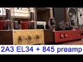Delilah, Twilight time by PLATTERS ; 2A3 EL34 switchable tube amp sound test.