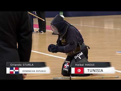 17th World Kendo Championships 1ch O.STURLA(DOM) vs H.HADIJI(TUR)