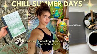 Chill Small Business Work Days In My Life ✸🌸🐉🎨 Painting, Journaling, Running My Small Art Business