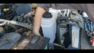 2000 Excursion with V10: Replacing Degas Bottle (Coolant Reservoir), Thermostat, and System Flush