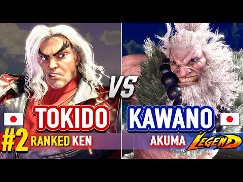 SF6 🔥 TOKIDO (#2 Ranked Ken) vs KAWANO (Akuma) 🔥 Street Fighter 6 High Level Gameplay