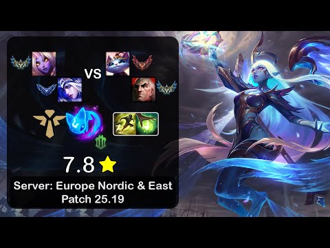 Soraka Support + Ashe vs Yuumi + Swain - EUNE Challenger - Patch 25.19