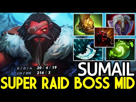 SUMAIL [Axe] Super Raid Boss Mid with Vanguard + Refresher Dota 2
