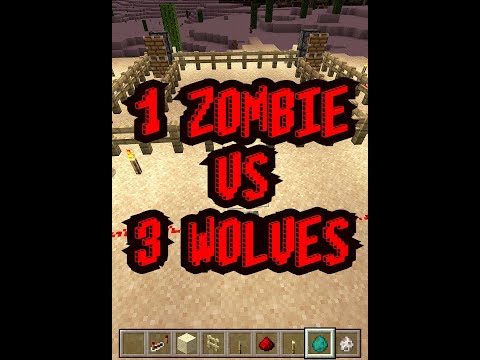 Zombie vs 3 wolves