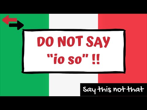 How to say “I KNOW/I DON’T KNOW” in Italian CORRECTLY | LEARN ITALIAN