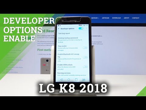 Developer Options in LG K8 2018 - Activate Developer Settings