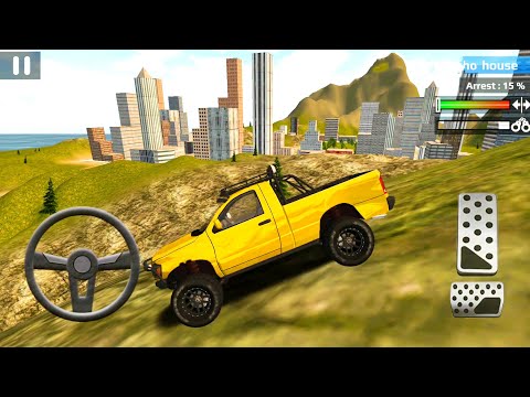 Offroad and City Crime Car Driving Simulator #4 - Yellow Pickup - Android Gameplay