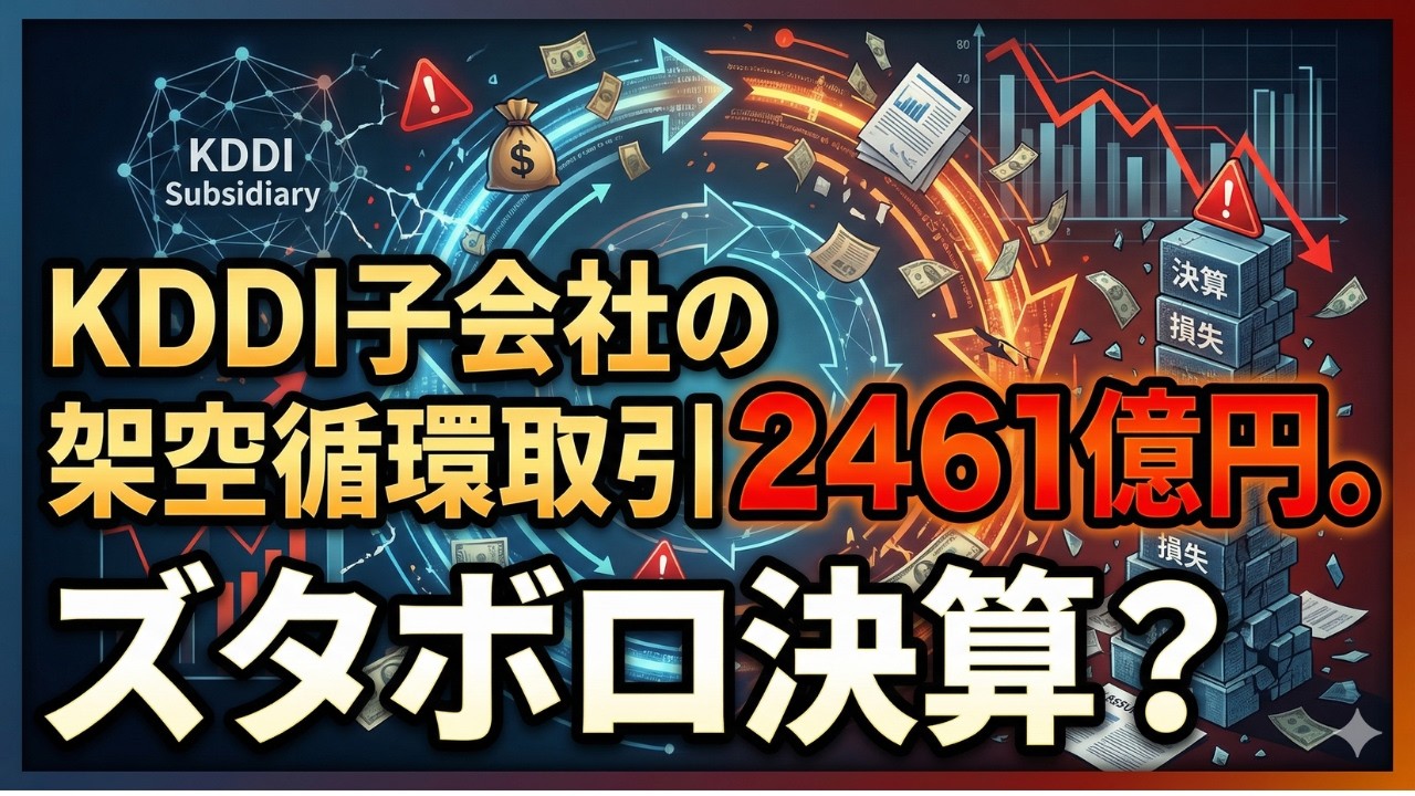 KDDI（9433）2026年3月期Q3決算解説｜架空取引2461億円と業績下方修正を初心者向けにわかりやすく解説