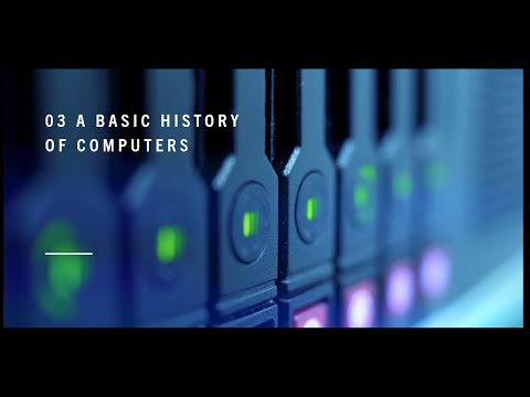 COMP 3309 - 03 A basic history of computers