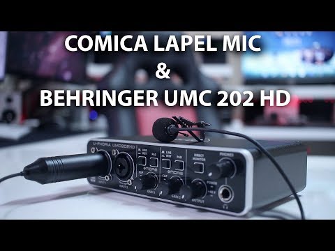 AUDIO FOR YOUTUBE | COMICA V02 LAPEL & BEHRINGER UMC 202 HD | Audio Interface