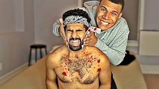 BLOODY FACE WAXING CHALLENGE!!