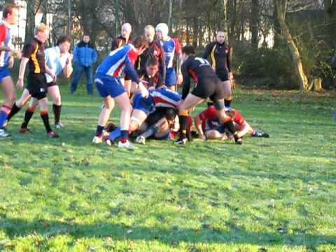 RC Waterland - RC Groningen 16-12-2007, waterland overheerst in de scrum