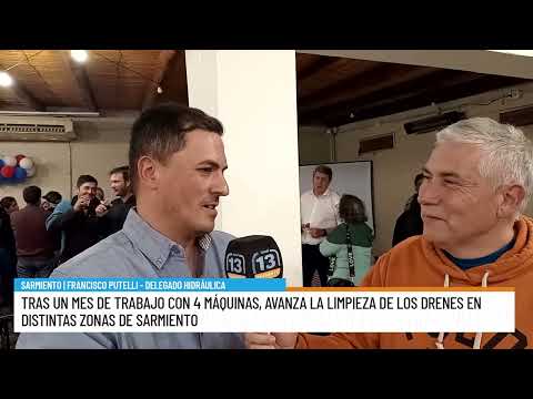 Avanza la limpieza de drenes en Sarmiento tras un mes de trabajo intenso